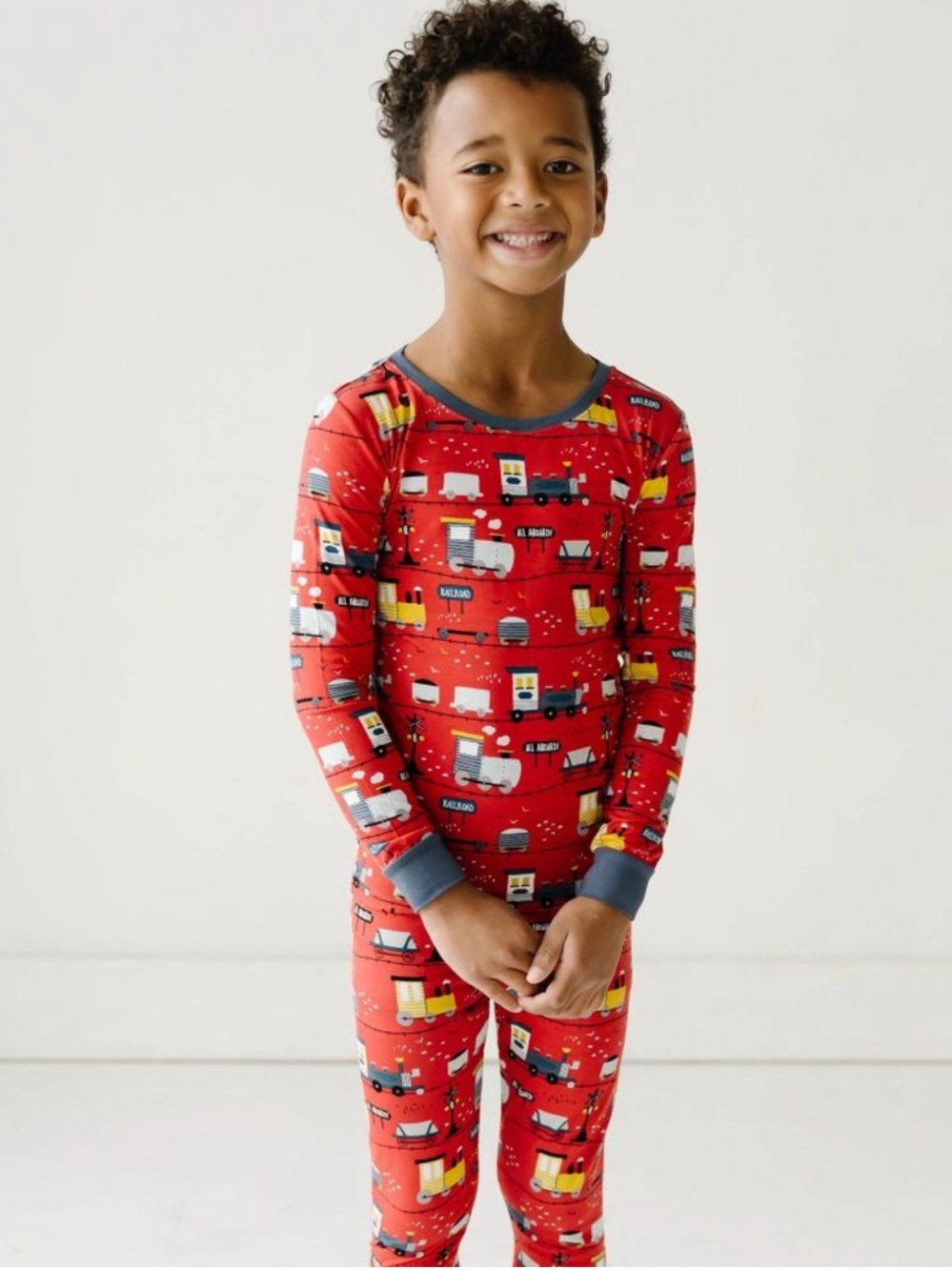 Little Sleepies Trains Two-Piece Bamboo Viscose Pajama Set